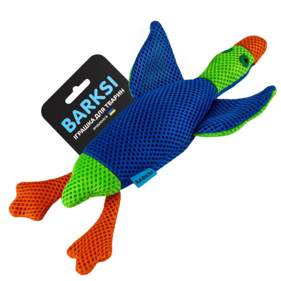 Barksi Іграшка для собак, синя качка з пищалкою