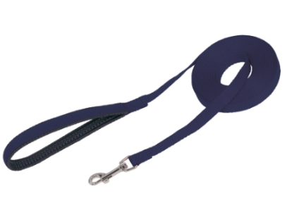 Nobby Flat Leash Повідець для собак з класичним карабіном та ручкою на підкладці, синій