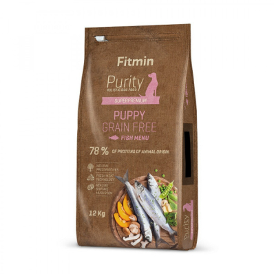 Fitmin Purity Puppy Fish Grain Free Беззерновий сухий корм з рибою для цуценят, вагітних і лактуючих самок усіх порід собак