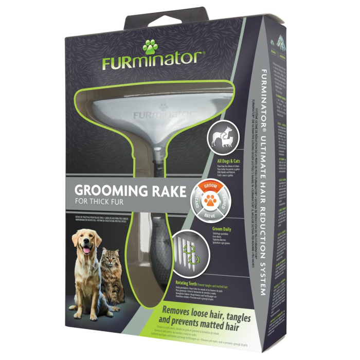FURminator Grooming Rake Гребінь з обертовими зубцями для собак та котів