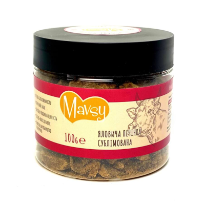 Mavsy Ласощі для собак та котів з сублімованою яловичою печінкою