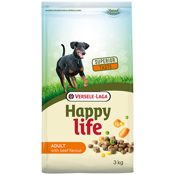 Happy Life Adult with Beef - Сухий корм з яловичиною для собак всіх порід