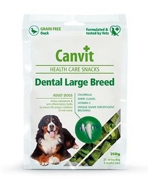 Canvit Dental Large Breed - напіввологі функціональні ласощі для собак