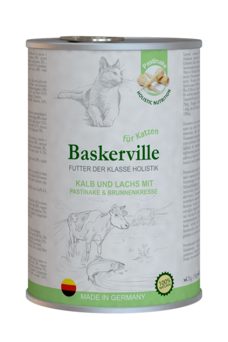 Baskerville Holistic Kalb und Lachs Вологий корм з телятиною та лососем для котів