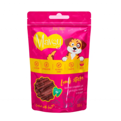 Mavsy Lamb sticks - палички з ягнятиною для догляду за зубами та яснами собак