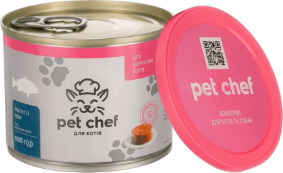 Pet Chef Паштет для дорослих котів м'ясний, з рибою