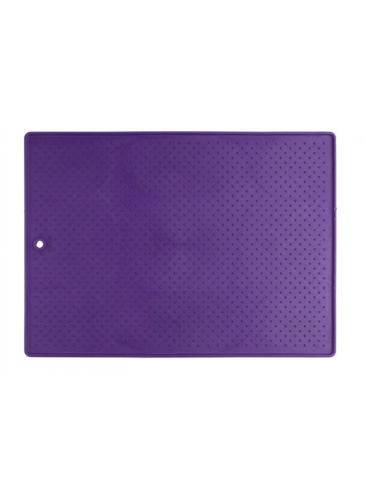 Dexas Pet Bowl Grippmat - Килимок антиковзаючий під миску, для собак і котів 43х57 см, фіолетовий