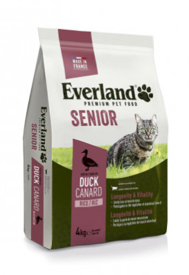 Everland Senior Duck - сухой корм для кошек старше 7 лет, с уткой