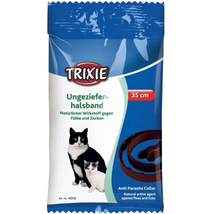 Trixie Flea and Tick Collar - Инсектицидный био-ошейник от блох и клещей для котов