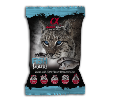 Alpha Spirit Fish Snacks for Cats Напіввологі ласощі з риби для котів