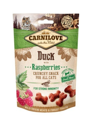 Carnilove Crunchy Duck - беззернові хрусткі ласощі для дорослих котів