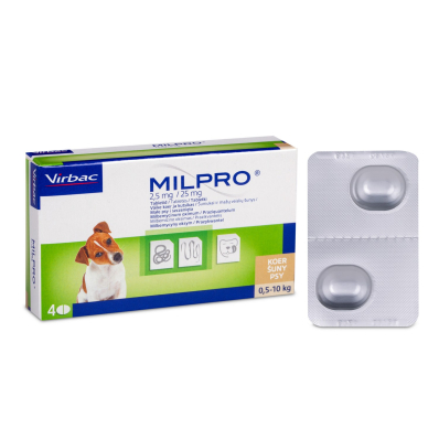 Virbac Milpro - Таблетки Мільпро протипаразитарний препарат для цуценят та собак вагою до 10 кг