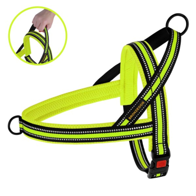 Bronzedog Mesh Скандинавська шлея для собак, лимонна