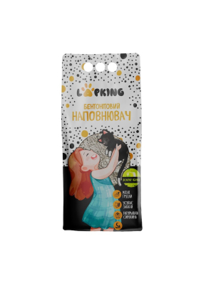 Lapking Бентонітовий наповнювач з ароматом зеленого яблука для котячого туалету