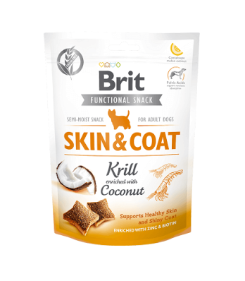 Brit Care Dog Skin&Coat Krill - функціональні ласощі для собак