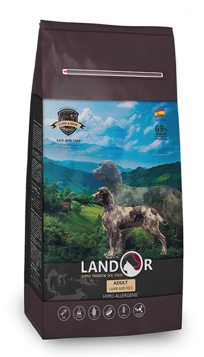 Landor Adult All Breed Lamb & Rice Cухий корм з ягням і рисом для дорослих собак