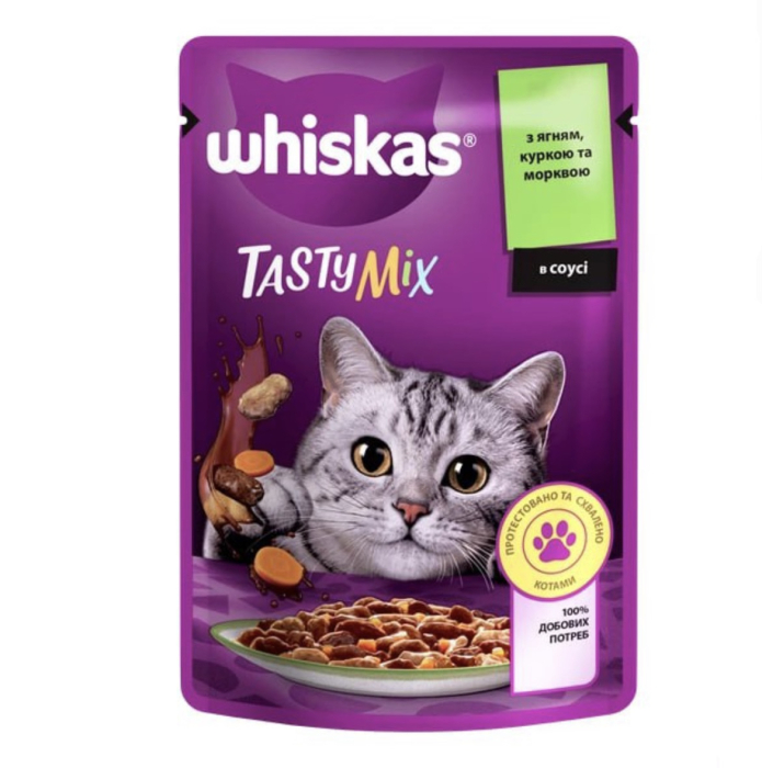 Whiskas TastyMix з ягням, куркою та морквою