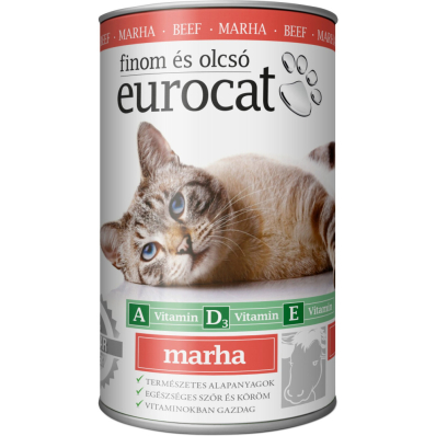 EuroCat Beef Шматочки в желе з яловичиною для котів