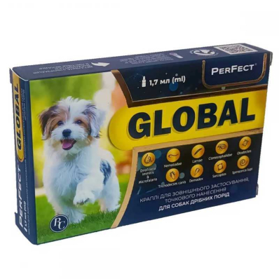 PerFect Global - Протипаразитарні краплі на холку проти бліх, кліщів та гельмінтів для собак