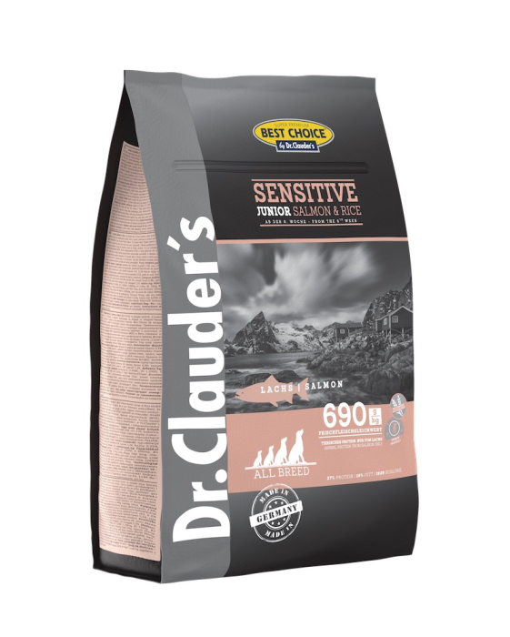 Dr.Clauder's Sensitive Junior Salmon & Rice для цуценят усіх порід з чутливим травленням