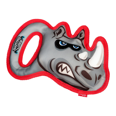 Collar GiGwi MIGHTY CHALLENGE Іграшка для великих собак, Носоріг з пищалкою