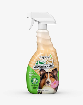 ESPREE Aloe Oatbath Waterless Bath - Гіпоалергенний спрей для експрес – очищення чутливої шкіри та шерсті для собак