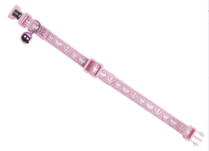 Nobby Royale Нейлоновий нашийник для кішок із дзвіночком, рожевий