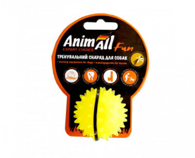 AnimAll Fun Іграшка м'яч каштан, жовтий