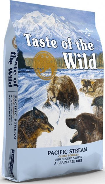 Taste of the Wild Pacific Stream Canine Formula Беззерновий сухий корм з лососем для собак з чутливим травленням