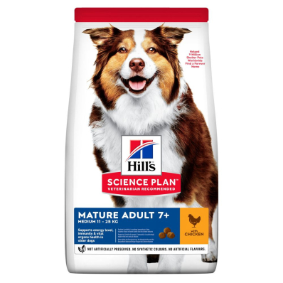 Hill's SP Canine Mature Adult 7+ Medium Breed Chicken Сухий корм з куркою для літніх собак середніх порід старше 7 років