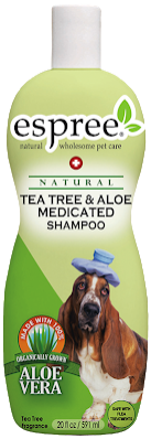 ESPREE Tea Tree & Aloe Shampoo - лечебный шампунь для восстановления кожи у собак