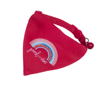 Nobby Good Vibes Нашийник для котів з банданою, червоний