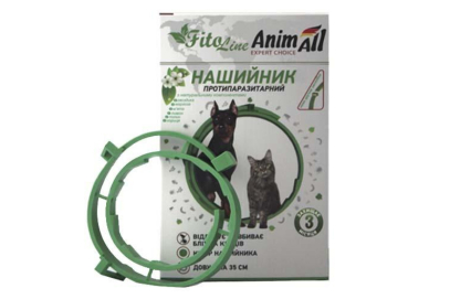 AnimAll FitoLine Нашийник протипаразитарний для кішок і собак, зелений