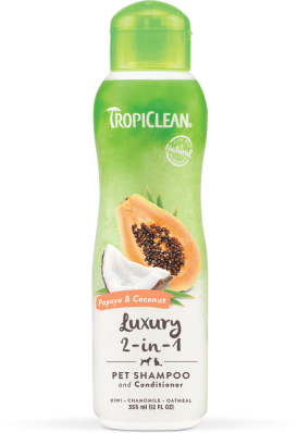 TropiClean Шампунь-кондиціонер "Папая та кокос" зволожуючий, для котів і собак