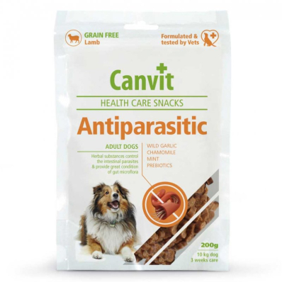 Canvit Antiparasitic - напіввологі функціональні ласощі для собак