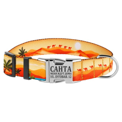 Bronzedog Urban Folk Нейлоновий нашийник з металевою пряжкою для собак "Пустеля"