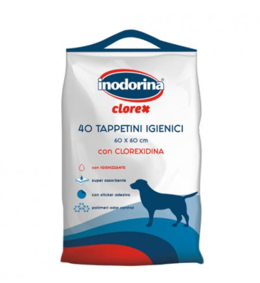 Inodorina Clorex Пелюшки гігієнічні для собак з хлоргексидином 60х90 см