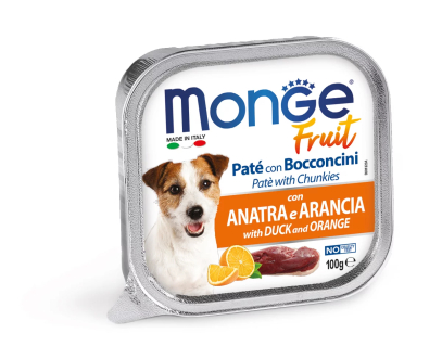 Monge Dog Fruit - паштет з качкою і апельсином для собак