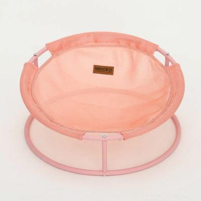 MISOKO&CO Pet bed round pink Складаний лежак для домашніх тварин