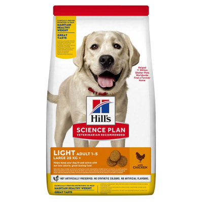 Hill's SP Canine Adult Light Large Breed Chicken Сухий корм з куркою для великих порід собак схильних до набору зайвої ваги