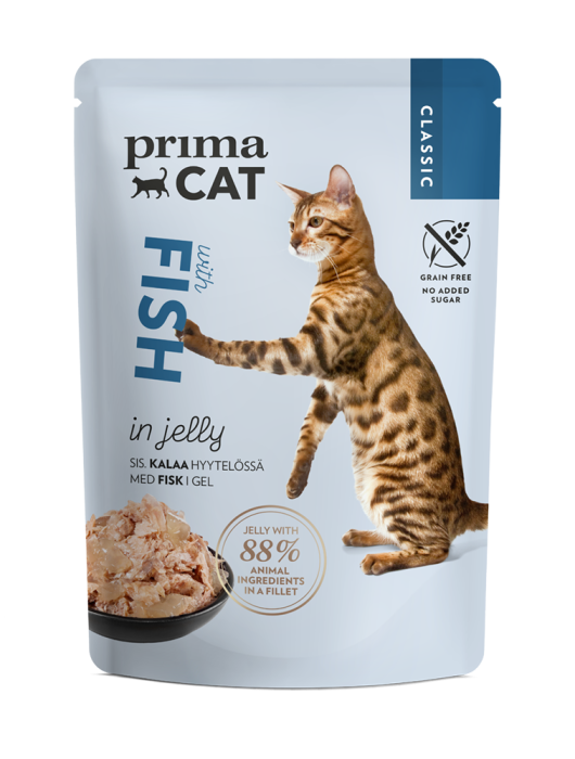 Prima Pet PrimaCat Classics fish in jelly - вологий корм з філе риби для котів