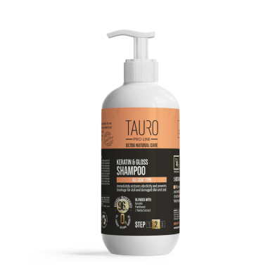 Tauro Pro Line Ultra Natural Care Keratin & Gloss Shampoo Кератиновий шампунь для шерсті собак та котів