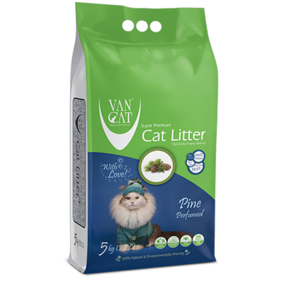 VanCat Pine Бентонітовий наповнювач для котячого туалету з ароматом сосни