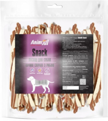 AnimAll Snack Ласощі качині спіралі з рибою для собак