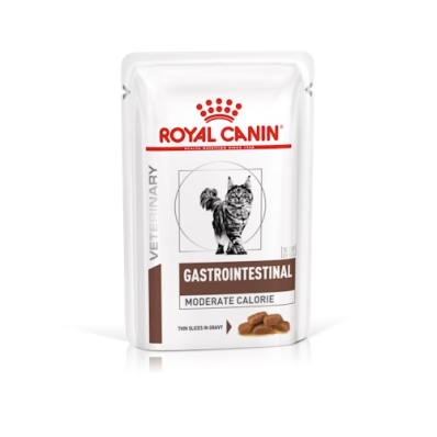 Royal Canin Gastrointestinal Moderate Calorie Feline Pouches - вологий дієтичний корм для дорослих котів при порушеннях травлення