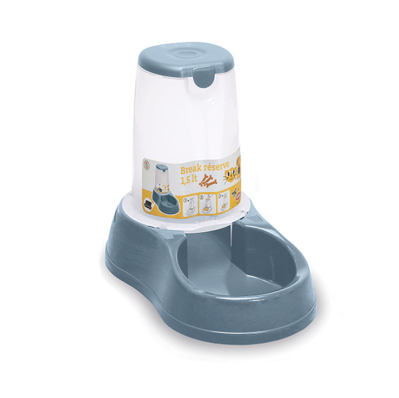 Stefanplast Break reserve Food Миска пластикова для котів і собак, 1,5 л, металево-синя