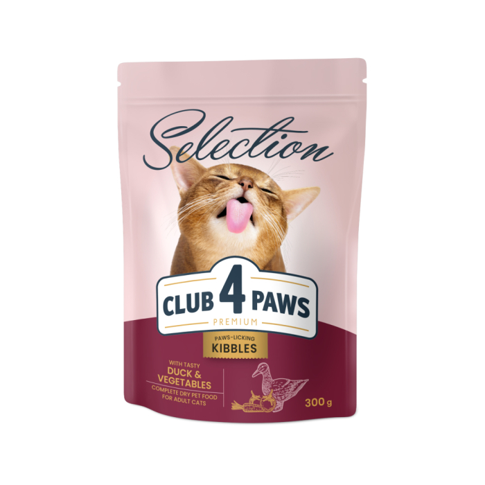 Club 4 Paws Premium Selection Adult Cats With Duck And Vegetables - сухой корм для взрослых кошек с уткой и овощами