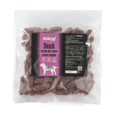 AnimAll Snack Ласощі качині сосиски, для собак