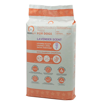 MISOKO&CO Одноразові пелюшки для собак з вугіллям та ароматом лаванди, 60х90 см