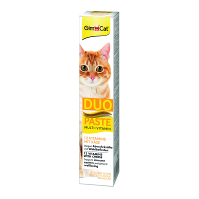GimCat Duo Paste Multi-vitamin 12 vitamins with cheese Паста для котів 12 вітамінів та сир